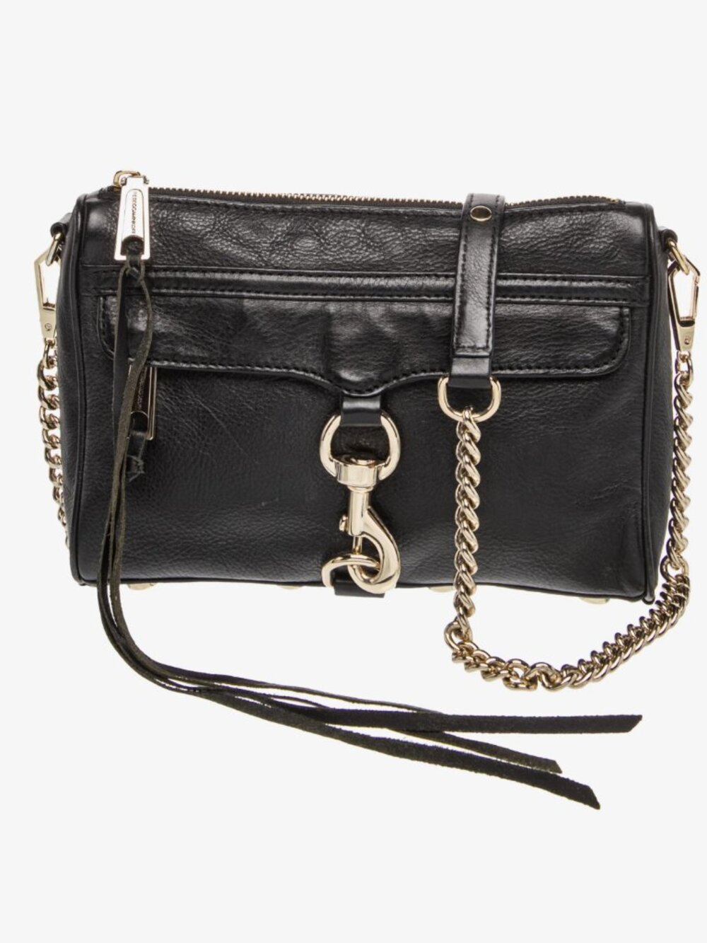 Rebecca Minkoff Mini MAC Black Leather Chain Crossbody Bag